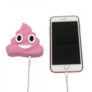 power bank portable emoji caca glace rose chargeur Epow 2600mahfun