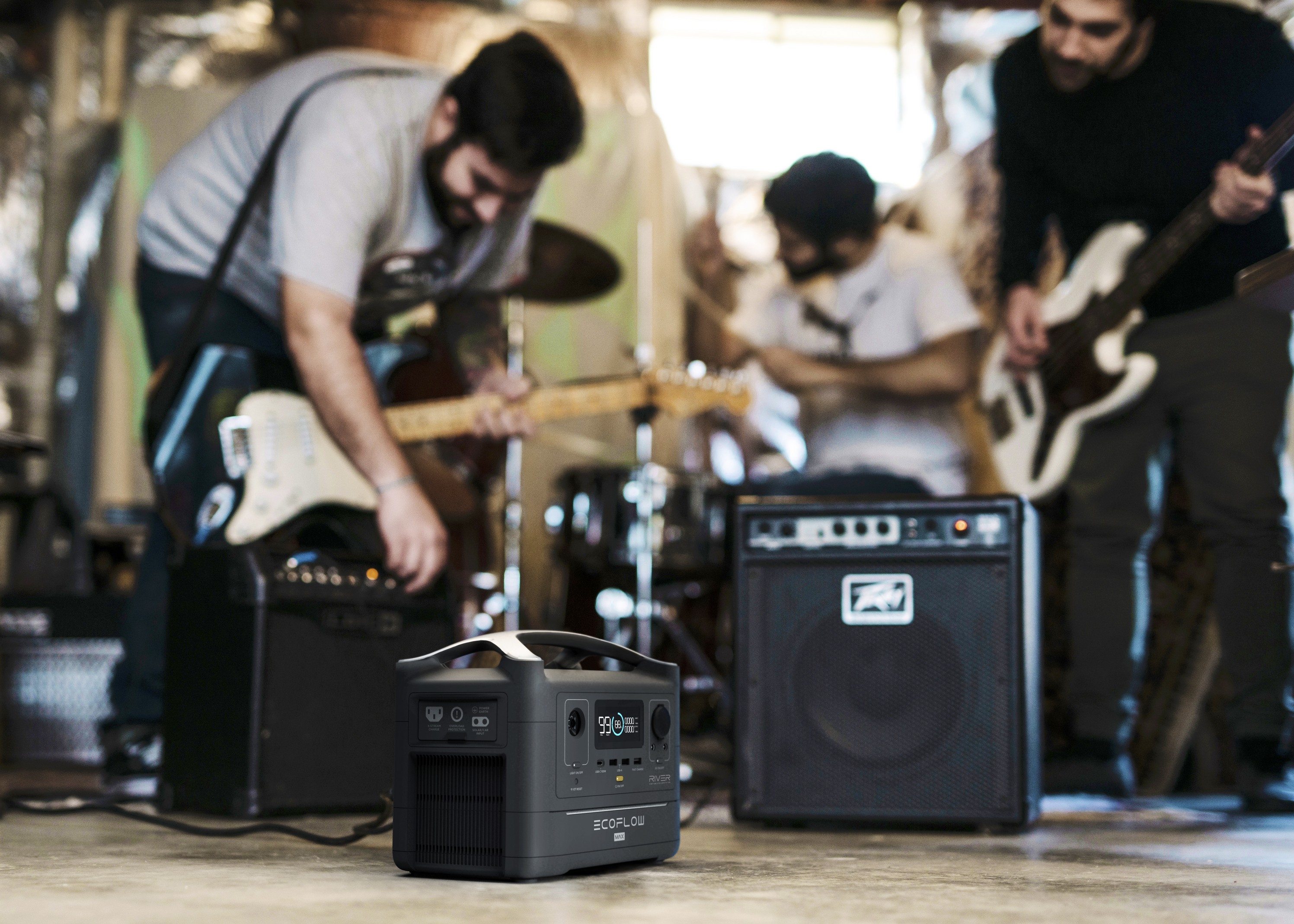 musique event salon marché ambulant ecoflow river max batterie portable 220V