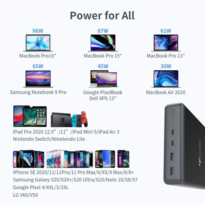voltero-s50-powerbank-batterie-universelle-USB-C-ordinateur-téléphone-tablette