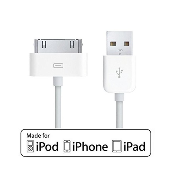 Câble court Certifié APPLE MFi chargeur iPhone 4, 4S, iPad 30pin