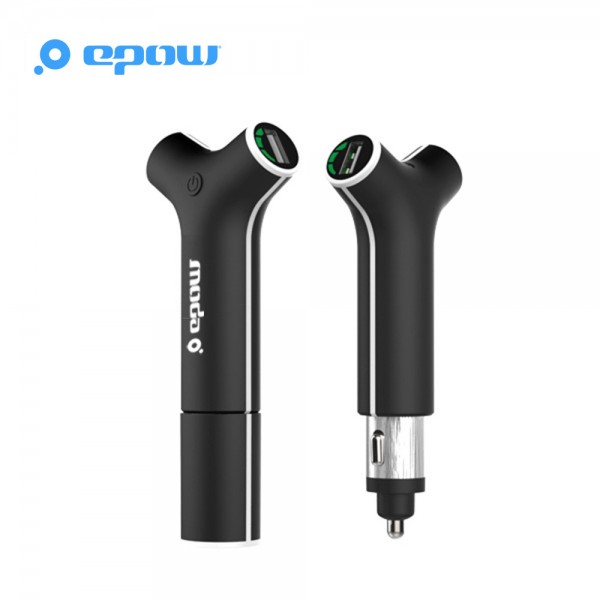 EPOW® Y-Car Batterie Externe Chargeur voiture allume cigare X2 USB