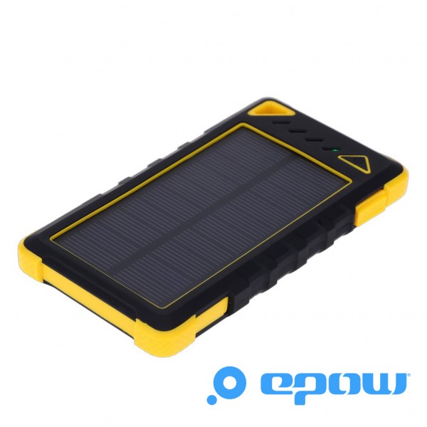 Powerbank extérieur 8000mAh avec panneau solaire et fonction lampe de poche